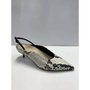 NEW BUTTER drake slingback sandal in black/white snake
